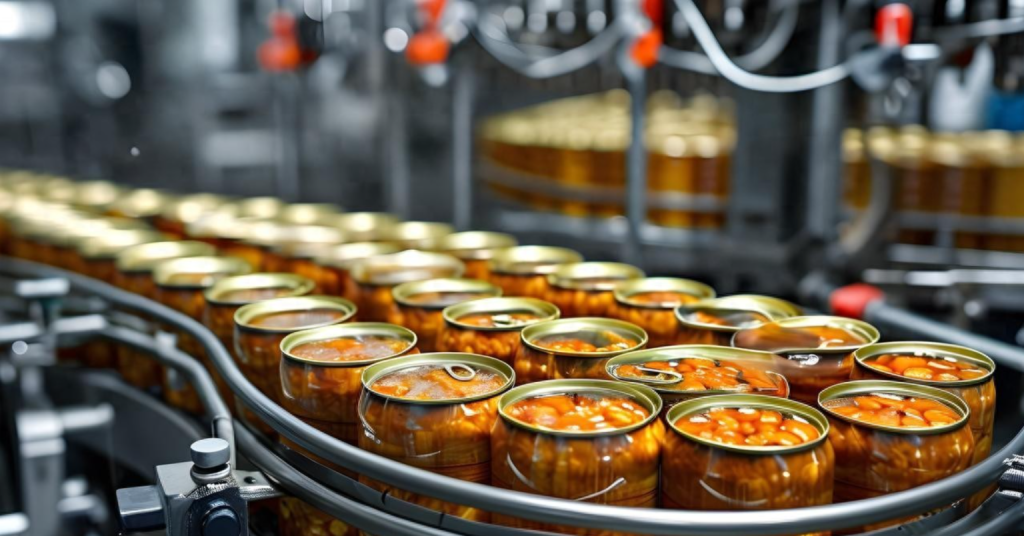 Printing product labels on food production lines